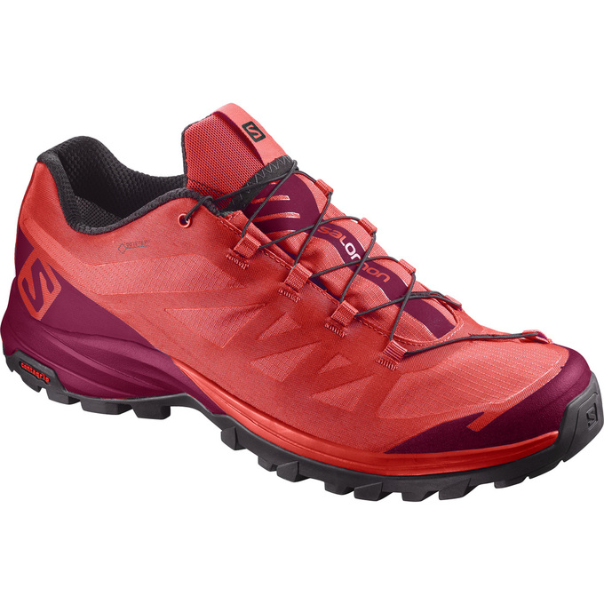 Salomon Singapore Womens Hiking Shoes - OUTPATH GTX® W Orange/Burgundy | 24873-ZHFK